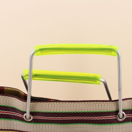 Sac shopper plastique vert "Smile everyday" | Hashtag Déco