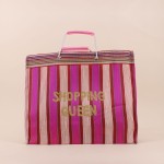 Sac shopper "Shopping queen" rose en plastique | Hashtag Déco
