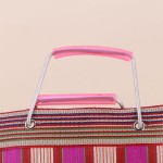 Sac shopper "Shopping queen" rose en plastique | Hashtag Déco