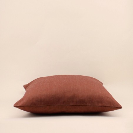 Coussin extérieur marron en tissu 60x60cm | Hashtag Déco