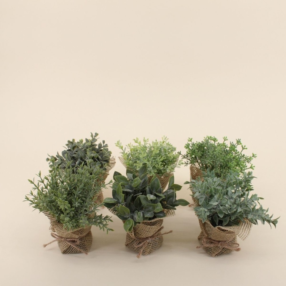 Lot de 6 plantes artificielles en jute beige | Hashtag Déco