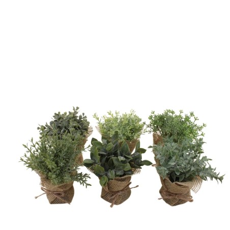 Lot de 6 plantes artificielles en jute beige | Hashtag Déco