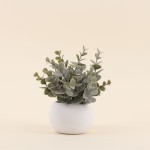 Plante artificielle en céramique blanche 18cm | Hashtag Déco