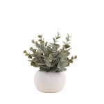 Plante artificielle en céramique blanche 18cm | Hashtag Déco