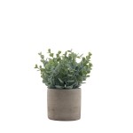 Plante artificielle grise en pot ciment | Hashtag Déco