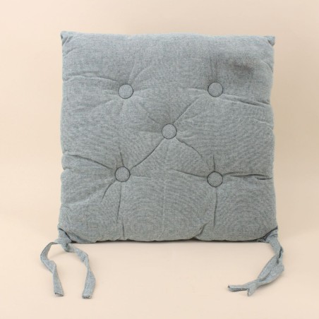 Galette de chaise coton unie - Élégant confort | Hashtag Déco