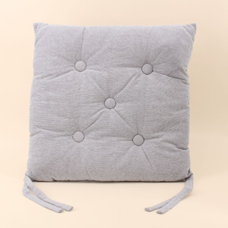 Galette de chaise coton unie - Élégant confort | Hashtag Déco