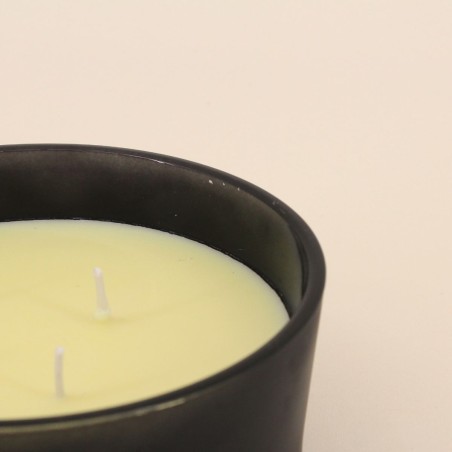 Bougie 4 mèches noir en cire de soja | Hashtag Déco