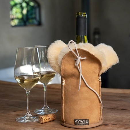 Étui champagne mouton marron élégant et isolant | Hashtag Déco