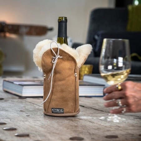 Étui champagne mouton marron élégant et isolant | Hashtag Déco