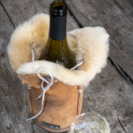 Étui champagne mouton marron élégant et isolant | Hashtag Déco