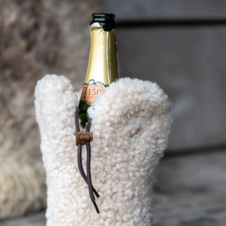 Étui champagne peau de mouton beige | Hashtag Déco