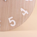 Horloge en bois blanchi 60cm, élégance naturelle | Hashtag Déco