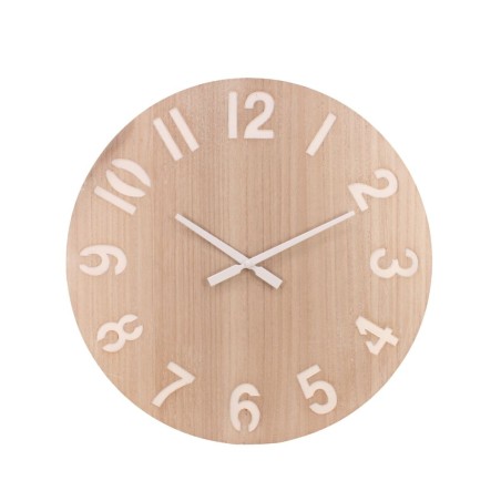 Horloge en bois blanchi 60cm, élégance naturelle | Hashtag Déco