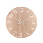 Horloge en bois blanchi 60cm, élégance naturelle | Hashtag Déco
