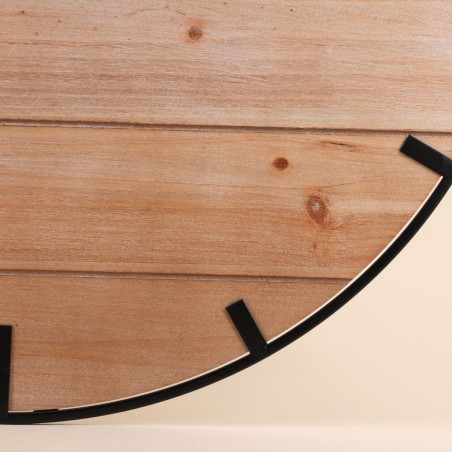 Horloge bois et métal noir 60cm élégante | Hashtag Déco