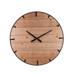 Horloge bois et métal noir 60cm élégante | Hashtag Déco