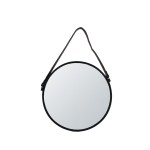 Miroir métal noir 37cm avec anse élégante | Hashtag Déco
