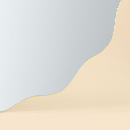 Miroir métal doré fleur 54cm, chic et élégant | Hashtag Déco