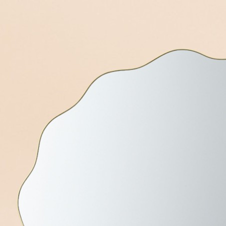 Miroir métal doré fleur 54cm, chic et élégant | Hashtag Déco