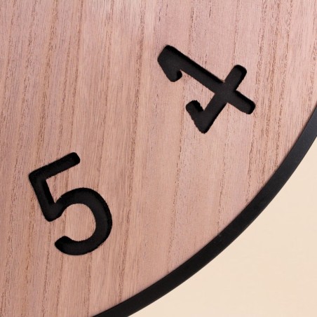 Horloge 60cm en bois et métal noir | Hashtag Déco