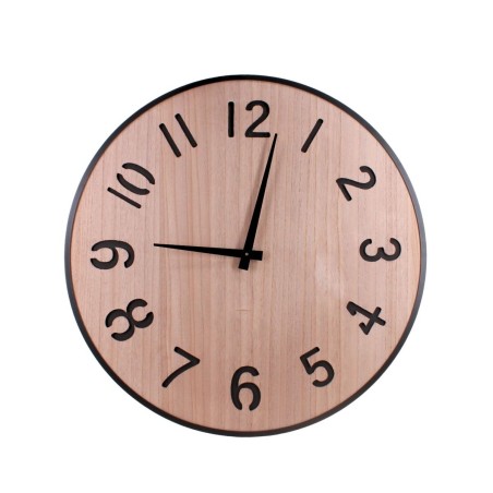 Horloge 60cm en bois et métal noir | Hashtag Déco