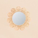 Miroir fleur corde naturelle 45cm, nature chic | Hashtag Déco