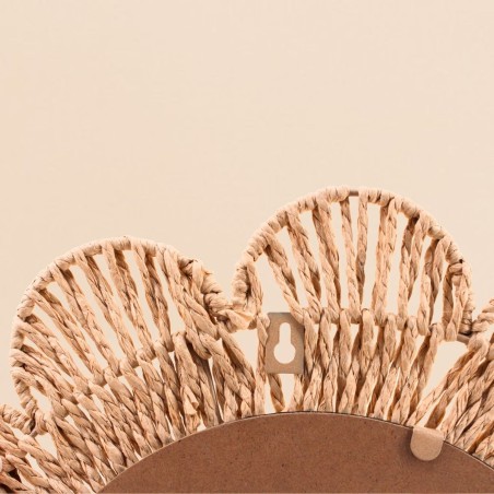 Miroir fleur corde naturelle 45cm, nature chic | Hashtag Déco