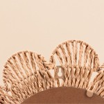 Miroir fleur corde naturelle 45cm, nature chic | Hashtag Déco