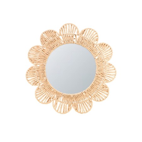 Miroir fleur corde naturelle 45cm, nature chic | Hashtag Déco