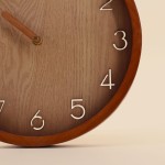 Horloge ronde bois naturel 30cm - Élégance murale | Hashtag Déco