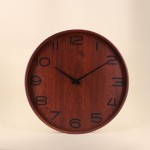 Horloge ronde bois foncé 55cm | Hashtag Déco