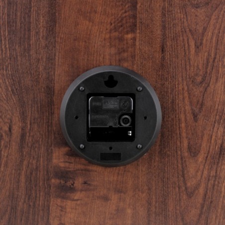 Horloge ronde bois foncé 55cm | Hashtag Déco