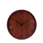 Horloge ronde bois foncé 55cm | Hashtag Déco