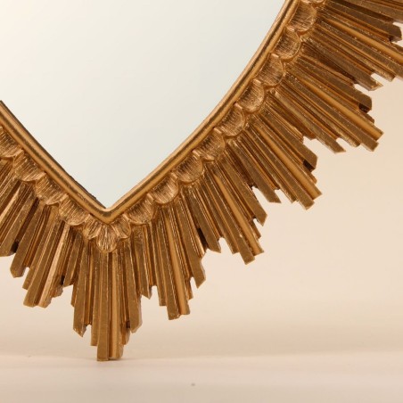 Miroir ex-voto coeur résine dorée 39cm | Hashtag Déco