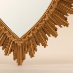 Miroir ex-voto coeur résine dorée 39cm | Hashtag Déco