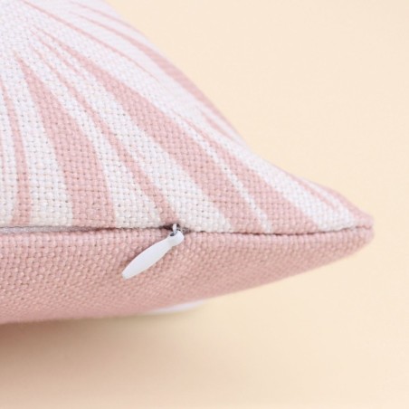 Coussin extérieur fleuri rose en tissu 30x50cm | Hashtag Déco