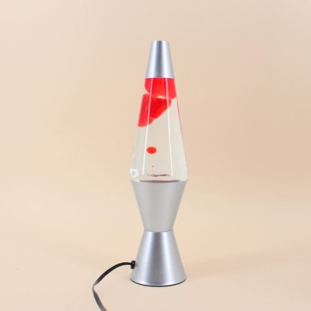Lampe lave 37cm en verre orange et rouge | Hashtag Déco