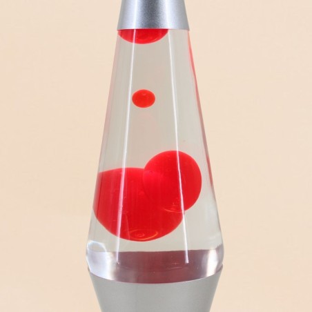 Lampe lave 37cm en verre orange et rouge | Hashtag Déco