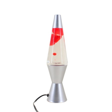 Lampe lave 37cm en verre orange et rouge | Hashtag Déco