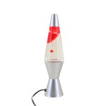 Lampe lave 37cm en verre orange et rouge | Hashtag Déco