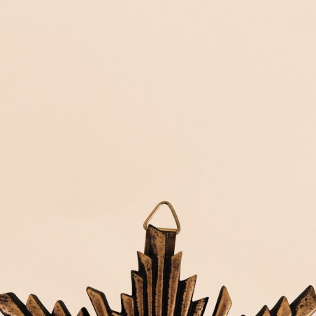 Miroir soleil résine doré 13cm, chic et compact | Hashtag Déco