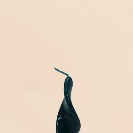 Bougies torsadées vertes en paraffine 25cm | Hashtag Déco