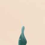 Bougies torsadées vertes en paraffine 25cm | Hashtag Déco