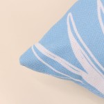 Coussin extérieur bleu en tissu fleuri 40x40 cm | Hashtag Déco
