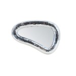 Miroir organique en verre gris argenté | Hashtag Déco