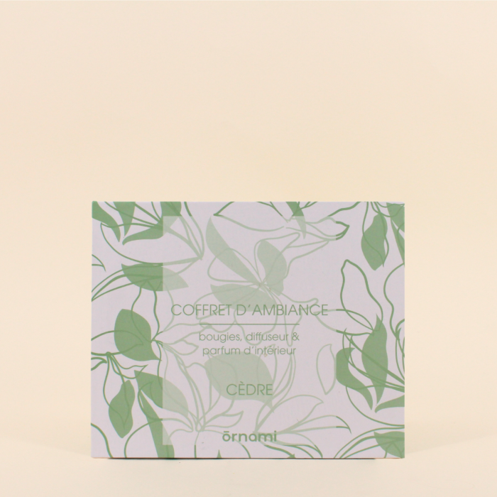 Coffret senteurs maison verre vert et blanc | Hashtag Déco