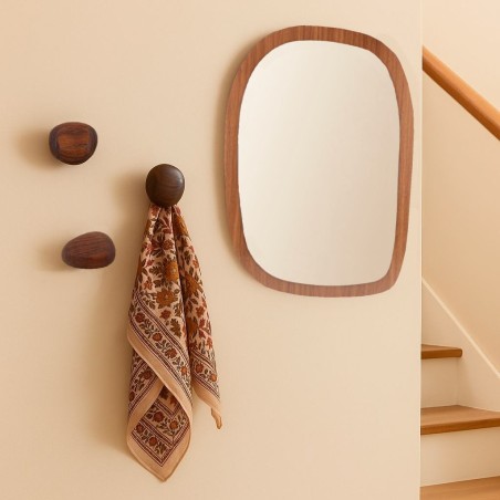 Miroir organique bois naturel 45x65cm | Hashtag Déco