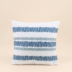 Coussin extérieur rayé en tissu 40x40 cm | Hashtag Déco