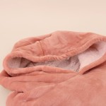 Sweat plaid ultra doux en polyester gris avec poche | Hashtag Déco